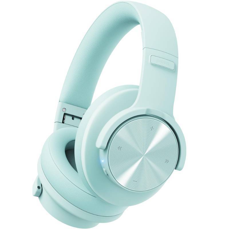 lot 14125 image: Picun B8 Bluetooth Over Ear Headphones, 120H Playtime with 3 EQ Modes, Low Latency, Hands-Free Calls, Deep Bass for Travel, Home, Office & PC (Cyan)