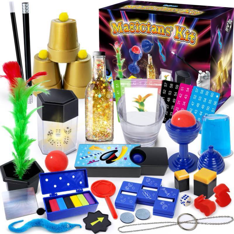lot 19971 image: PATIFEED Magic Kit, 50 Magic Tricks for Kids with Instructions for Each Trick to Perform, Christmas Halloween Magic Set for Girls Boys Beginners