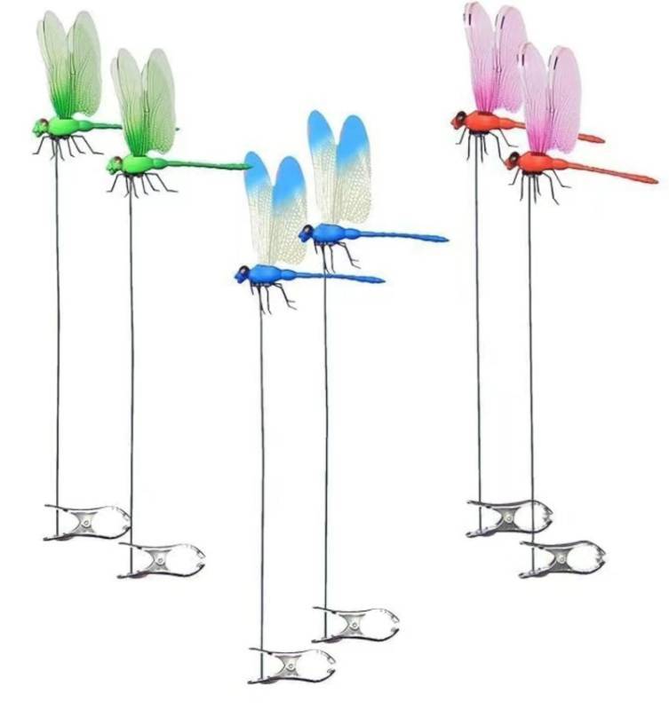lot 20361 image: Dragonfly Clip Bug Repe Llent - 3D Dragonfly Clips,3 Pack-Garden Decor Deer and Horse Fly Deterrent for IndoorOutdoor Garden