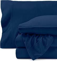 lot 6331 image: Bare Home Twin Polar Fleece Sheet Set color blue