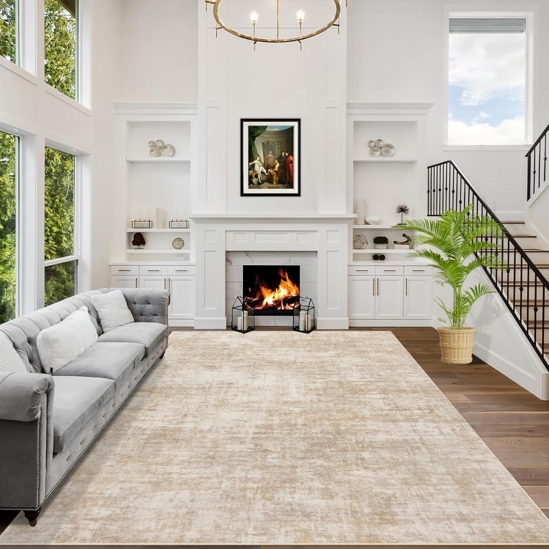 lot 1872 image: Gent Drizz Machine Washable Area Rug with Abstract Pattern