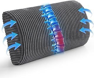 lot 19988 image: Round Corduroy Pillow Grey Fuzzy Texture 19.5