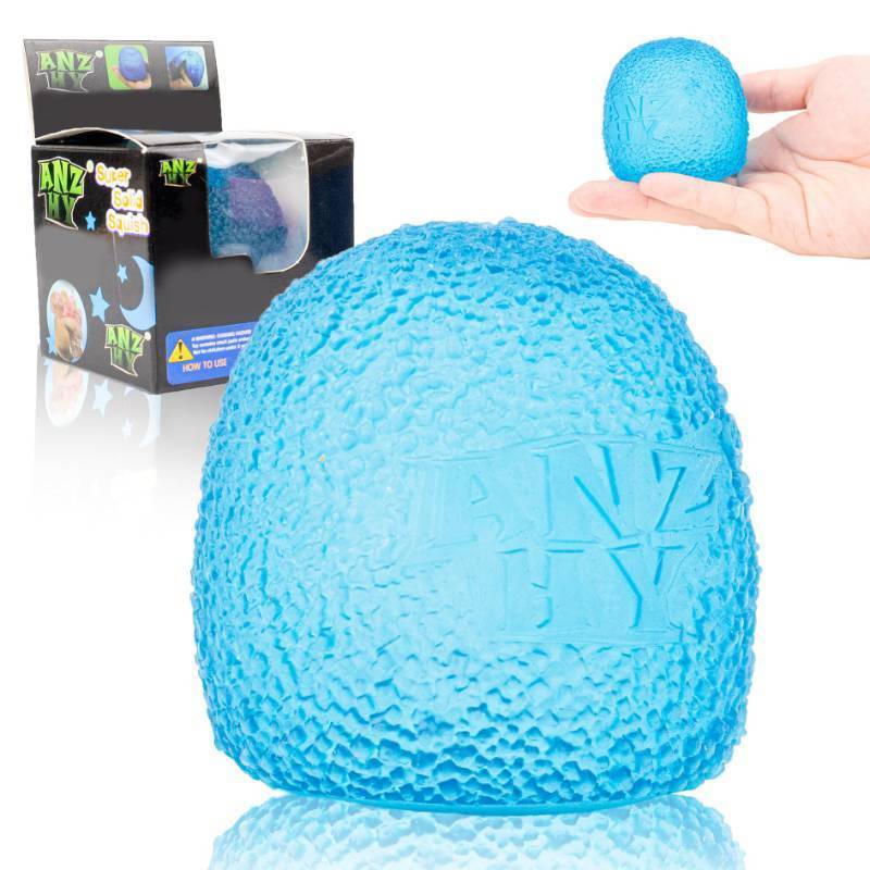 lot 4261 image: Squishy Stress Balls - Sensory Toys for Kids with Unique Needs - Fosters Creativity, Focus, and Fun - Great for Classrooms, Home, and Playtime (Blue Ellipsoid)