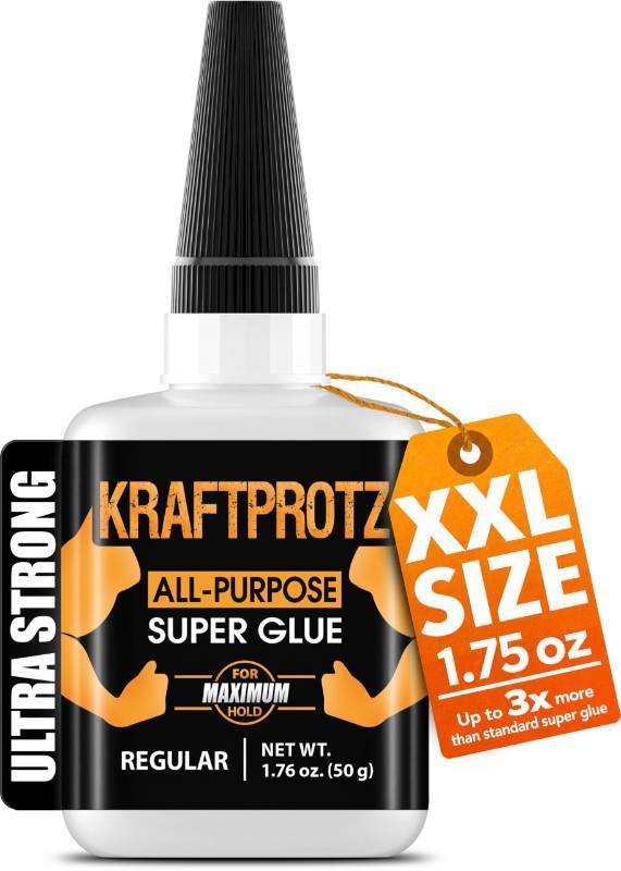 lot 4263 image: Super Glue XXL Value Size (1.76oz) All Purpose Liquid Adhesive for Plastic �� Bonds Wood, Metal, Rubber, Ceramic & Leather �� Industrial Strength Bonding