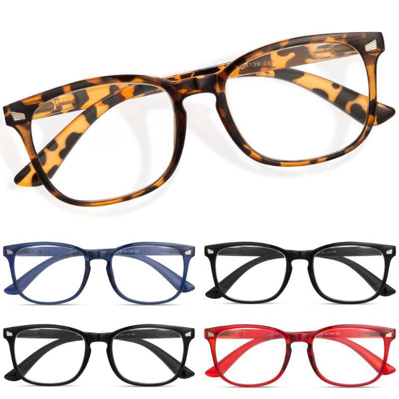 lot 4265 image: CCVOO Progressive Multifocal Reading, Blue Light Blocking, Unisex, Filter UV RayGlare Glasses (5 Pack C3 mix, 1.75)