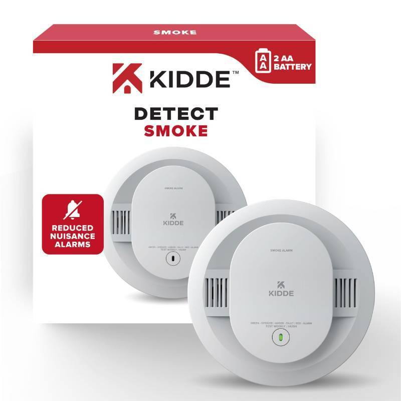 lot 4267 image: Kidde Smoke Detector, AA Battery Powered LED Status Lights, 85 dB Alarm, 5-inches, 20SDR, 1 Pack