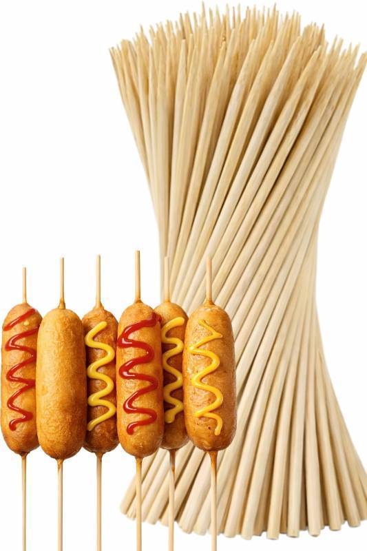 lot 13844 image: Perfect Stix Semi- Pointed Corn Dog Stick Skewers 8.5 x 316 ( pack of 1000)