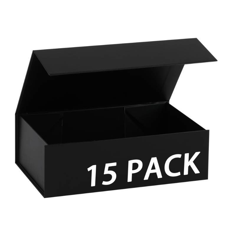 lot 3549 image: MUMUPACK 15 Pack Magnetic Gift Box With Lid 9.5x6x3,Black Gift Boxes Bulk,Luxury Bridesmaid Proposal Box,Small Magnetic Closure Box Boxes For Presents,Wedding,Business