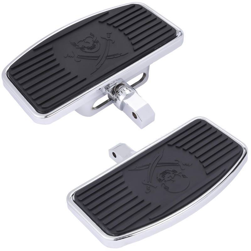 lot 6204 image: Bravema Adjustable Motorcycle Floorboards, Rear Passenger Floorboard Foot Pegs Fit for Suzuki VL400 VL800 C50 Pair Honda VTX1300 VTX1800 Yamaha Vstar Dragstar 400 650 V-Max XV125