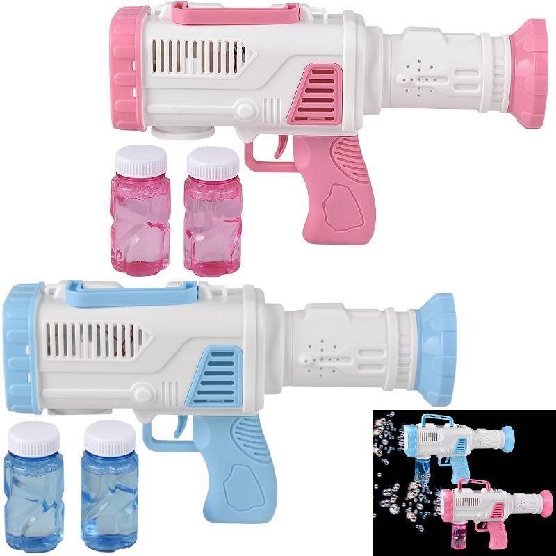 lot 6207 image: A10.6 Inch Space Rifle Bubble Blaster with 20-Hole Wand Spinner - 1 Count