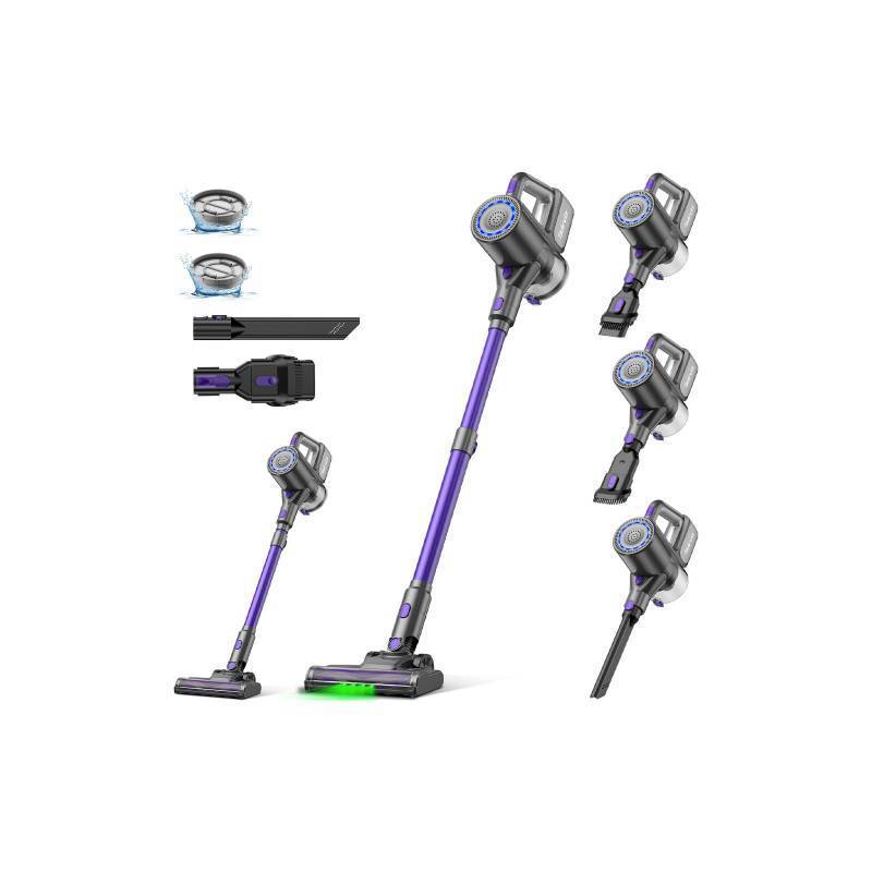 lot 19948 image: Suirviz Cordless Vacuum Cleaner, 40KPA500W35Mins, Powerful Suction with Green LED Dust Detection, Stick Vacuum Self-Standing, Lightweight Handheld Vacuum for Pet Hair, Carpet & Hard Floor