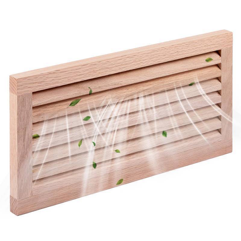 lot 12135 image: Weysat 1 Pcs 8 x 16 Inch Red Oak Hardwood Cold Air Return Wall Vent Cover Floor Register Vent Wood Return Air Grill Suitable for Various Home Decoration Styles, Unfinished