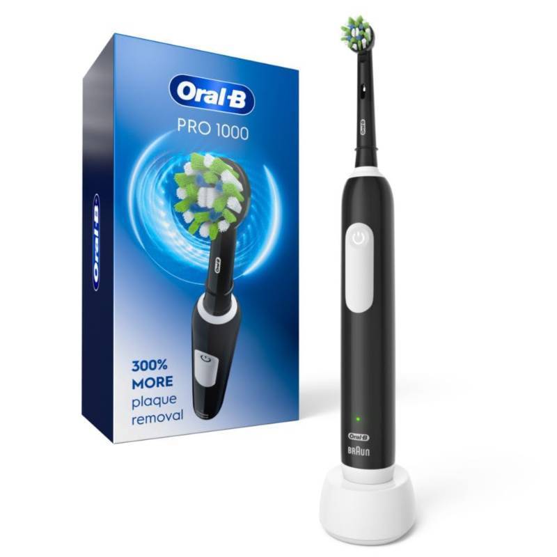 lot 14176 image: Oral-B Pro 1000 Rechargeable Electric Toothbrush, Black