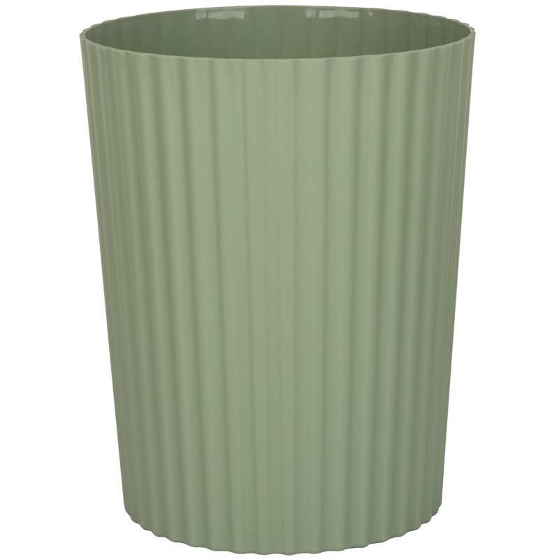 lot 12138 image: JiatuA Small Trash Can Plastic Wastebasket Round Garbage Container Bin for Bathroom, Kitchen, Bedroom, Home Office, College Dorm, Green