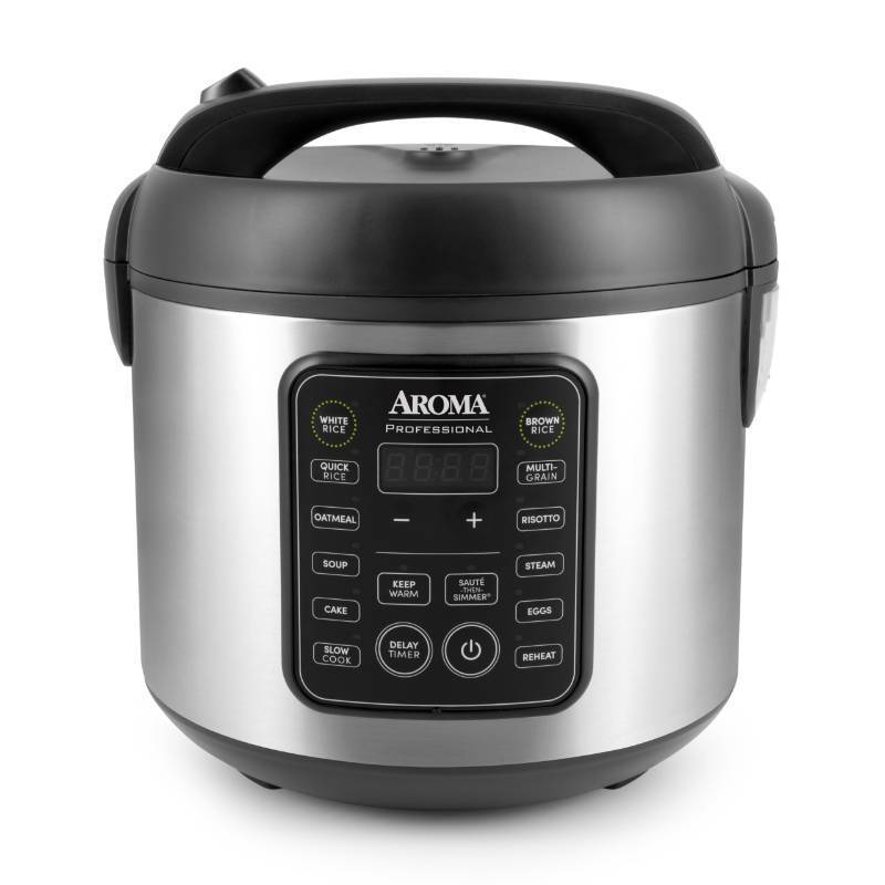 lot 3560 image: AROMA Professional Digital Rice Cooker, 10-Cup (Uncooked)  20-Cup (Cooked), Multicooker, Slow Cooker, Steamer, Oatmeal Cooker, Egg Cooker, STS, 5 Qt, Black, ARC-5200SB