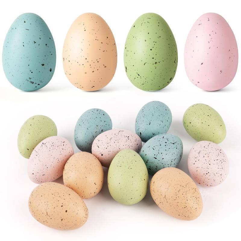 lot 6288 image: OLIKER 241636 Pcs Easter Speckled Eggs, 2.4 Multi Colors Plastic Eggs for Easter Decorations, Pastel Easter Decor,Bowl & Vase Filler, Easter Basket Filler and Spring Table DIY Decor
