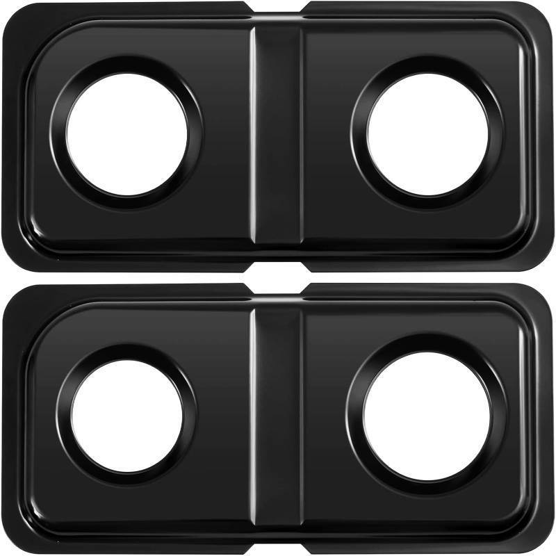 lot 3571 image: WB34K10009 WB34K10010 Burner Drip Pans for GE Stove, Gas Stove Drip Pans, Range Cooktop Drip Bowls, Stainless Steel Hotpoint Stove Burner Drip Pan for GE Stove