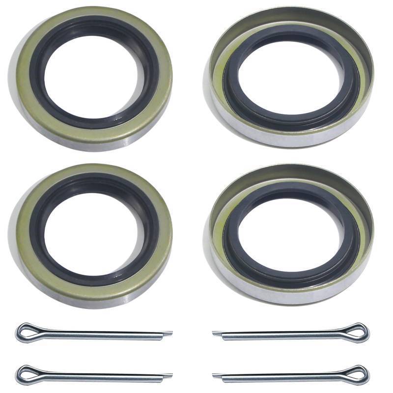 lot 6315 image: OZISENS 4pcs ID 1.719 x OD 2.565 Trailer Axle Hub Wheel Grease Seals with 4pcs Cotter Pins for Dexter 010-019-00 (10-19),Transcom 171255TB National 473336,3500lb #84 Spindle E-Z Lube Axles