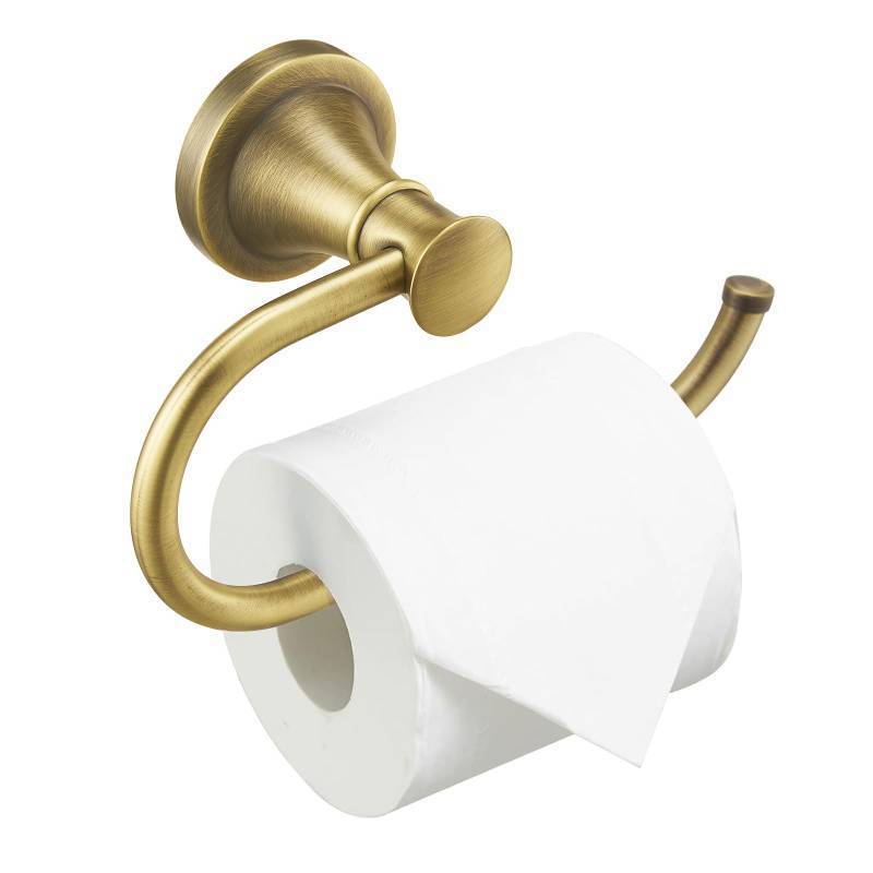 lot 4364 image: BESy Antique Brass Toilet Tissue Paper Holder Bathroom Accessories Toilet roll Paper Hanger, SUS304 Stainless Steel,Wall Mounted, Rustproof
