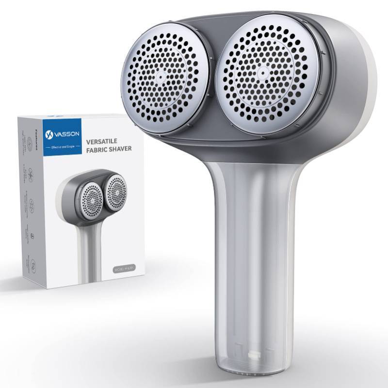 lot 11081 image: VASSON Fabric Shaver, Electric Lint Remover, Rechargeable Lint Shaver, Sweater Shavers to Remove Pilling, Large Fuzz Remover for Clothes Couch Furniture (Greyish White)