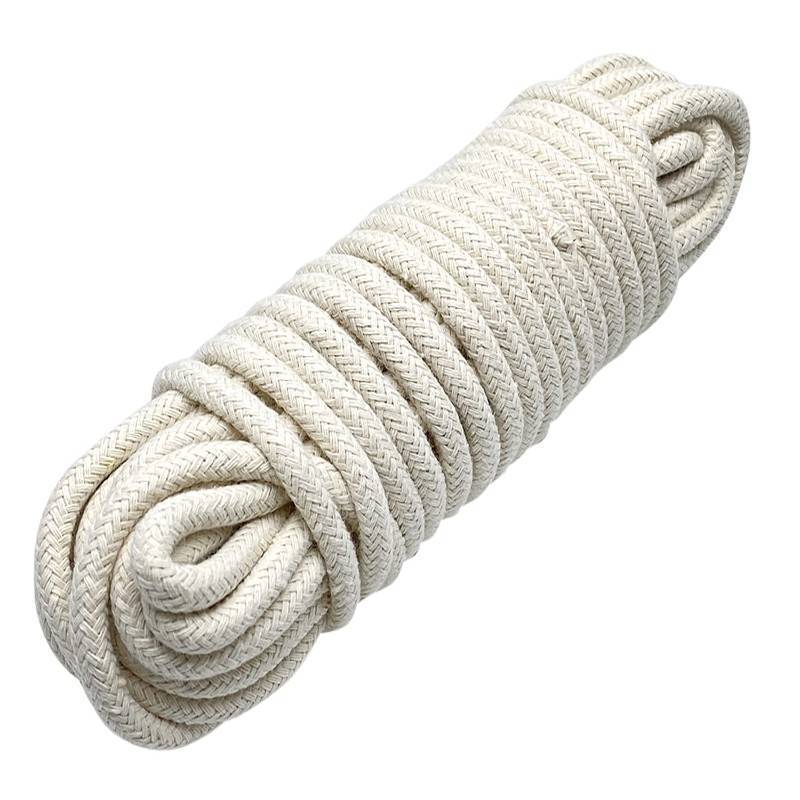 lot 12239 image: 14 Inch Natural Cotton Rope, White Craft Rope Clothesline, Used for DIY Baskets, Handicrafts, Candle Wicks, etc, 6MM, 39 Feet.