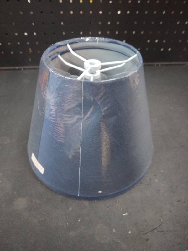 lot 6328 image: GOSO 596.4 inches (Spider) Blue Lamp Shades Set of 2 Small Drum,Bell Lampshade for Table Lamps Wall Mount ,Modern & Minimalism Lamp Shade Replacement, Natural Bamboo Faux Silk No Assembly Required