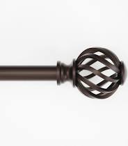 lot 1875 image: Brown Curtain rods