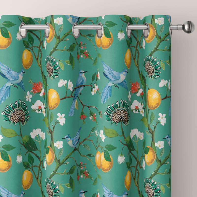 lot 20420 image: LOSIVISHE Botanical Curtain for Living Room �� 80% Blackout Floral Vintage Curtains & Drapes, Room Darkening Energy Efficient Curtains Perfect for Living Room & Bedroom, W52 xL95, 1 Pair