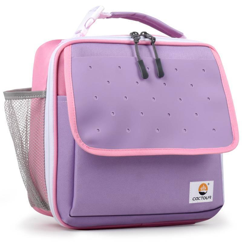 lot 16437 image: CaCTOUR Lunch Box Kids,Fun Color Lunch Box for Girls,Large Soft Cooler Lunch Bag for Kids,Back to School Thermal Insulated Lunch Tote Bag for School Daycare Outdoor (Purple)
