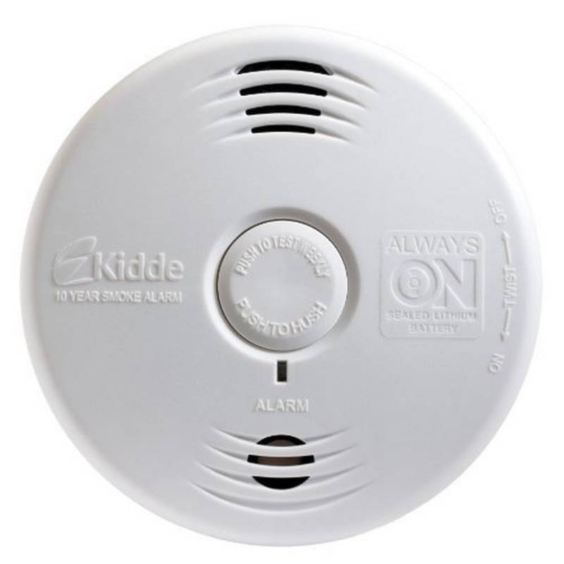 lot 9491 image: Kidde Smoke Detector, 10-Year Battery, Photoelectric Sensor Smoke Alarm, White