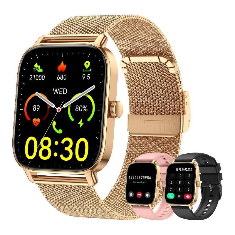lot 18408 image: Smart Watch for Women Men Fitness Make Answer Call Digital Mens Watches Waterproof Running Smartwatch for Android Phone iPhone Samsung Compatible Heart Rate Monitor SpO2 Pedometer Step Tracker