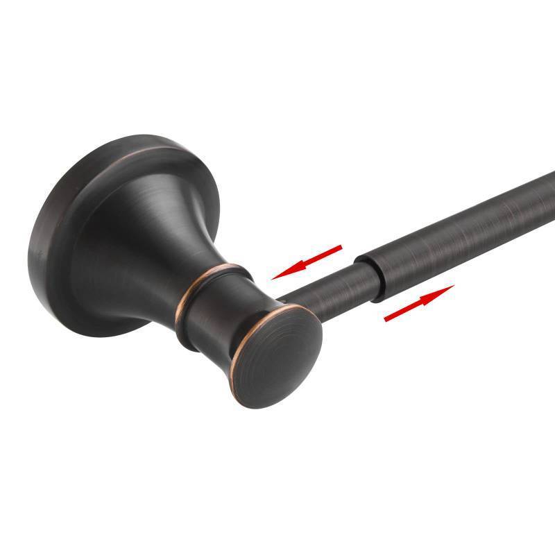 lot 15927 image: BESy Adjustable Bronze 16 to 26 Inch Bath Towel Bar Rack for Bathroom Towel Holder, Wall Mounted Towel Bar Rod Hanger Bathroom Hardware Accessories Hotel Style, Stainless Steel, Oil Rubbed Bronze