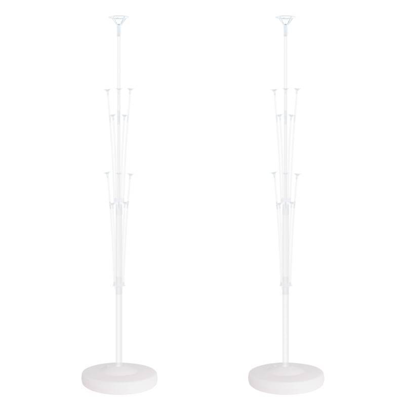 lot 18411 image: Balloon Column Kit for Floor-Balloon Columns with Stand, Base and Pole,Balloon Tower Backdrop Decoration for Wedding, Baby Shower, Birthday Party, or Bachelorette Parties (WHITE)