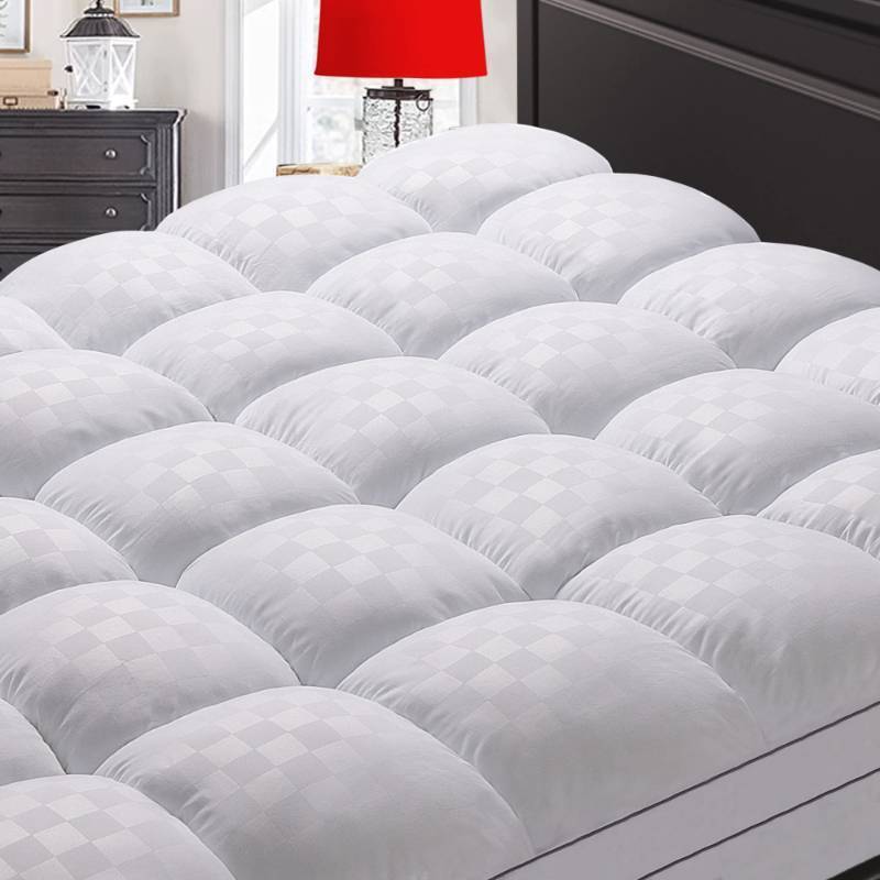 lot 15930 image: SameBed Mattress Topper Queen,Extra Thick Mattress Pad Cover for Back Pain,Cooling Mattress Protector with 8-21 Inch Deep Pocket,Overfilled Down Alternative Filling