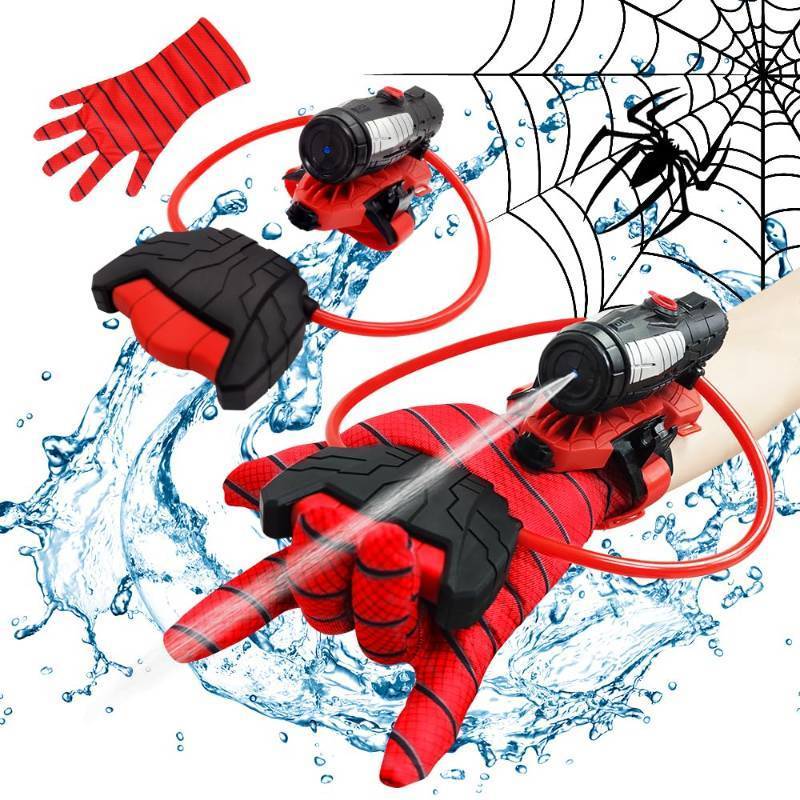 lot 2453 image: Summer Water Toys, econoLED Water Guns, Superhero Squirt Guns with Glove Summer Party Swimming Pool Beach Outdoor Water Fighting Toys for Kids