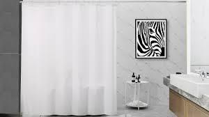 lot 20435 image: TITANKER White Polyester Shower Liner 72x76 Inches