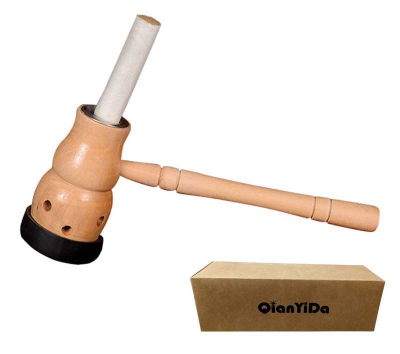 lot 10189 image: Moxa Stick Burner Holder, Mini Wooden Moxa Box Portable Healing Box for Moxa Moxibustion One Hole-not Include Moxa Stick