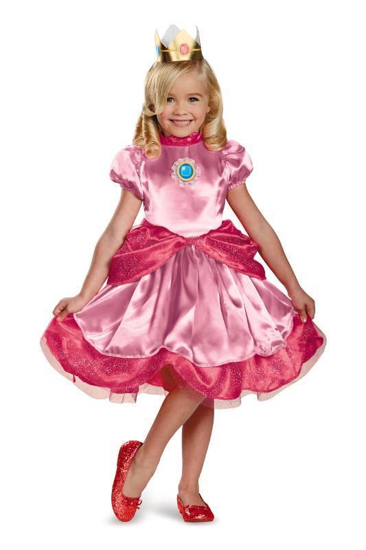 lot 2469 image: Disguise Nintendo Super Mario Brothers Princess Peach Girls Toddler Costume, Medium3T-4T