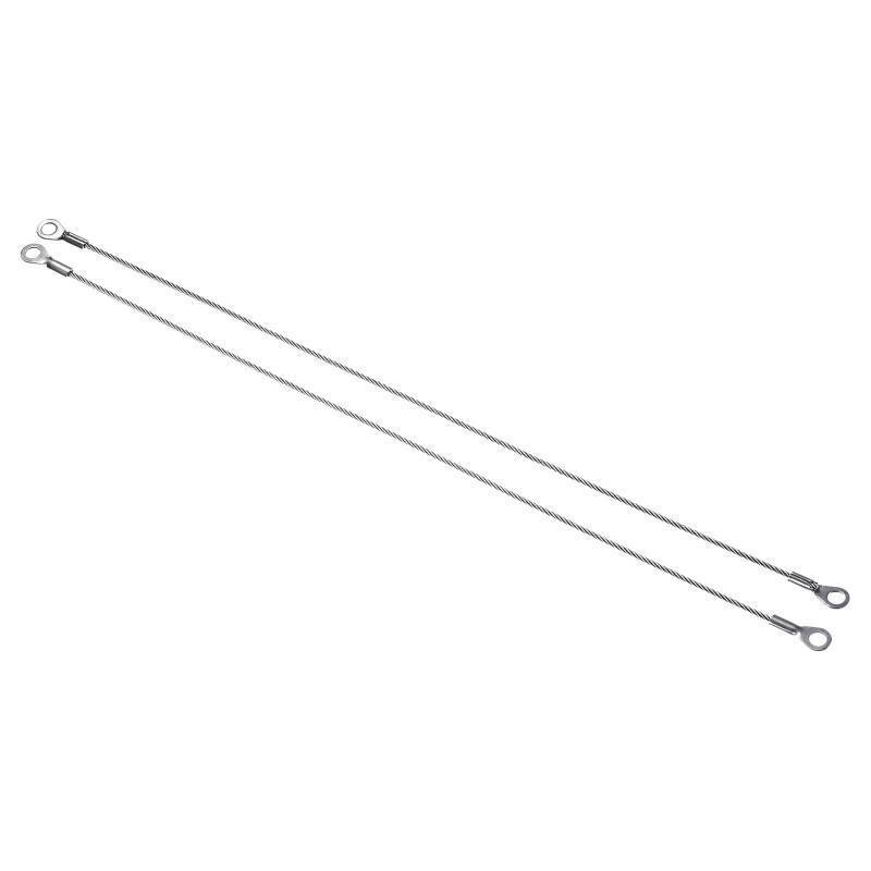 lot 16487 image: PATIKIL Stainless Steel Lanyard Cable 2mmx30cm, 4 Pack Eyelets Ended Security Wire Rope