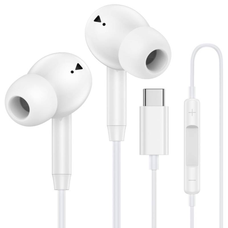 lot 18023 image: USB C Wired Earbuds Ear Buds for iPhone 17 16 Pro Max 16e 16 Plus 16Pro 15 Pro Max 15 Plus 15Pro 15 USBC in-Ear Headphones Wired Type C iPhone 16 Earbud Earphones Headsets with Microphone for Samsung
