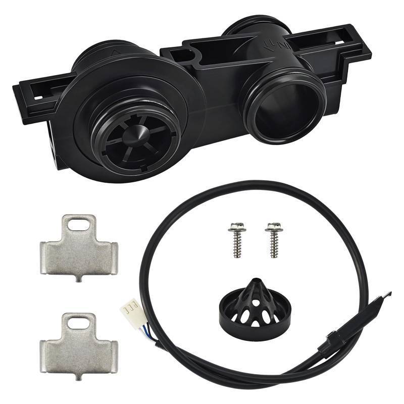 lot 14120 image: MAIXIUNIAN FL60626 Electronic Turbine Meter Assembly 34 Dual Port Compatible with Fleck 5000SE 5600SE 2510SE 8500SE 9000SXT 9100SXT Water Softeners - with Clips, Screws and Flow Meter Cable, 60626