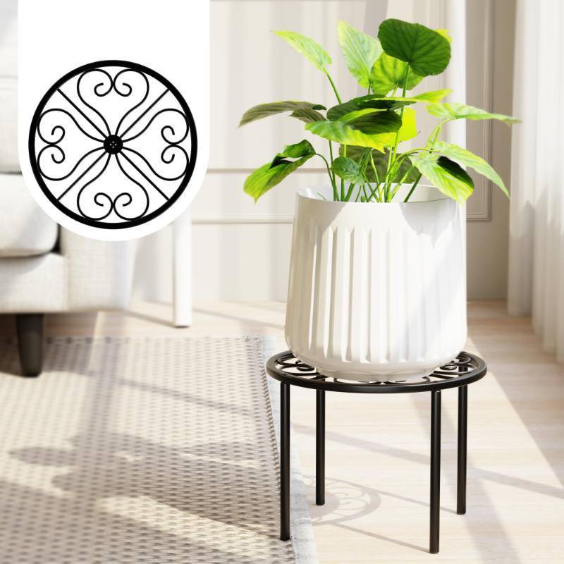 lot 14128 image: Chinpakden Plant Stand Flower Stand - Metal Plant Holder for Garden Home, Anti-rust Plant Rack for Multiple Plant Indoor or Outdoor.