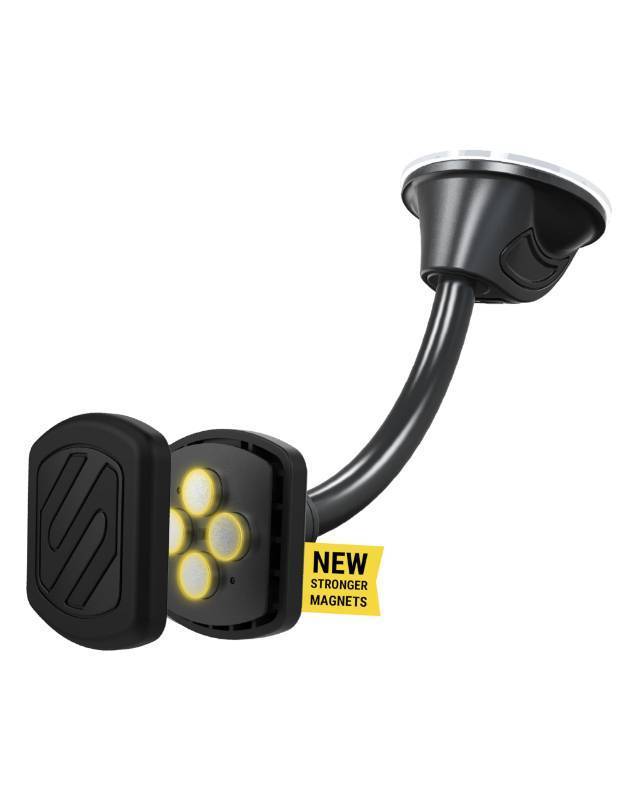 lot 20353 image: Scosche MXWDL Magnetic Cell Phone Car Mount, Suction Cup Phone Holder for Car DashboardWindshield with Extra Strong Magnet and Thick Metal Plate Compatible with iPhone, Samsung, and All Devices