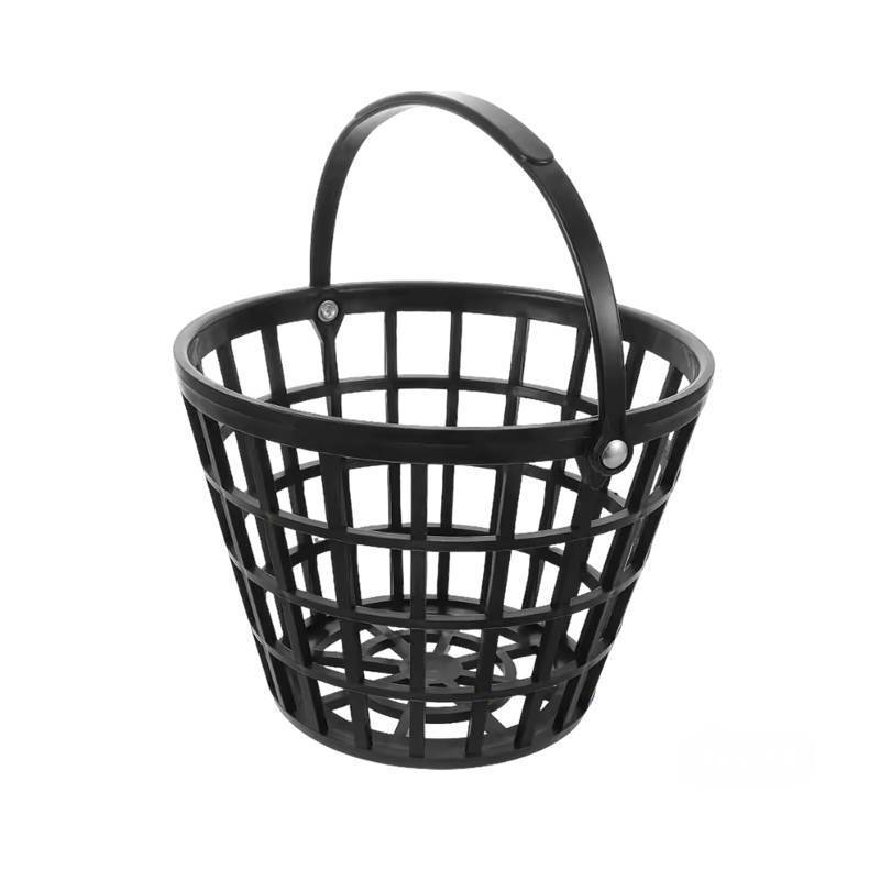 lot 12141 image: ZoiscPure Golf Ball Basket,Golf Balls Container Case,Ball Bucket with Handle,Balls Holder,Can Holds 50 Balls,Black Color