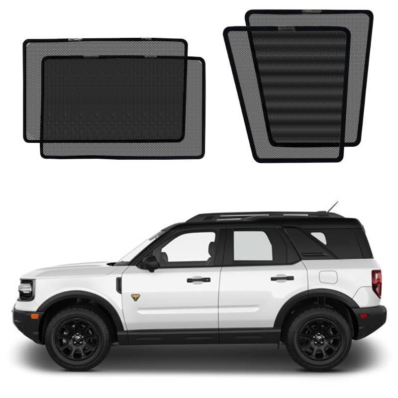 lot 20381 image: BWEN Car Window Shades Fit for Ford Bronco Sport 2021-2025 2026, Magnetic Sunshades for Car Windows, Sun Protection Breathable Camping Window Covers, Privacy Protect for Family,Pets