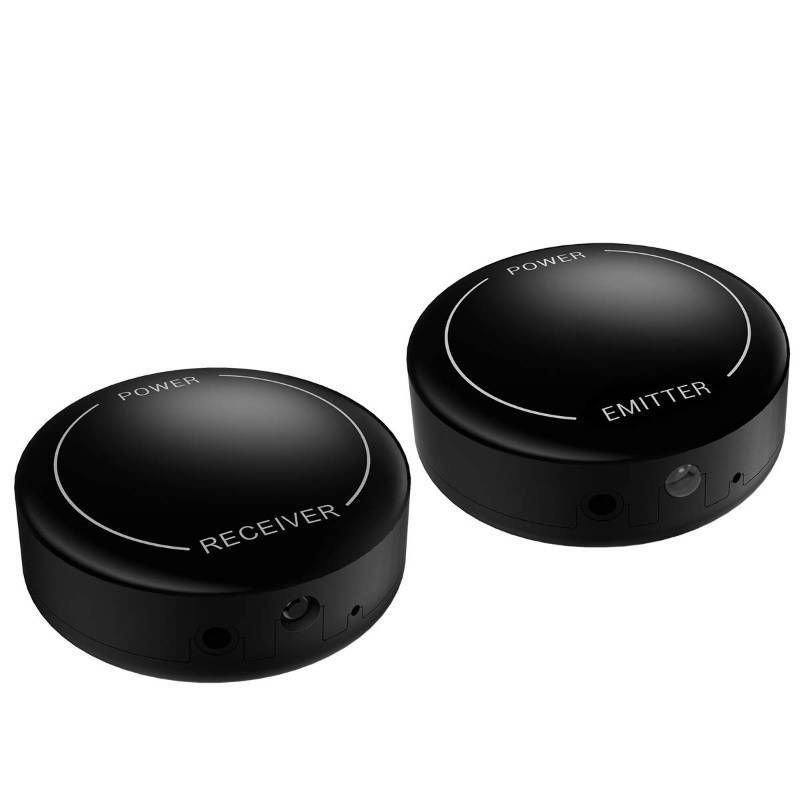 lot 2456 image: Fourair Infrared Wireless IR Repeater Long Range 500 Feet and IR Remote Control Extender Repeater Kit Infrared IR Extender for Expansion (IR Emitter and Receiver)