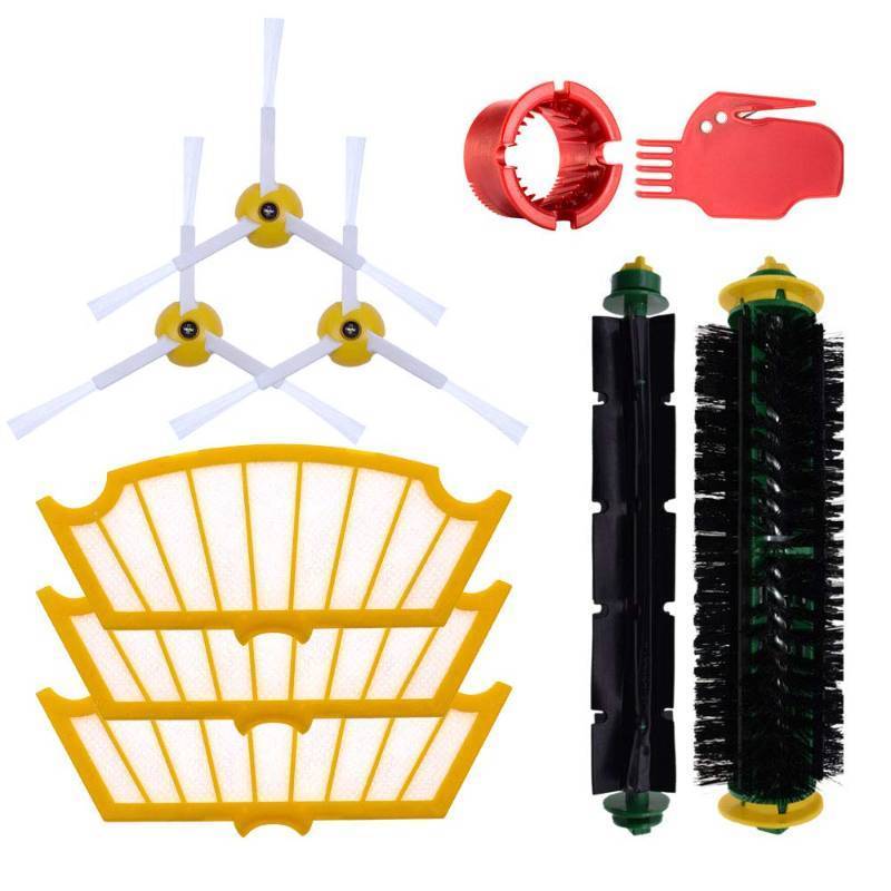 lot 2463 image: neutop Replacement Parts Accessories Filters Brushes Compatible with iRobot Roomba 500 Series 555 560 561 562 570 581 and Other Models with Green or Red Cleaning Head.