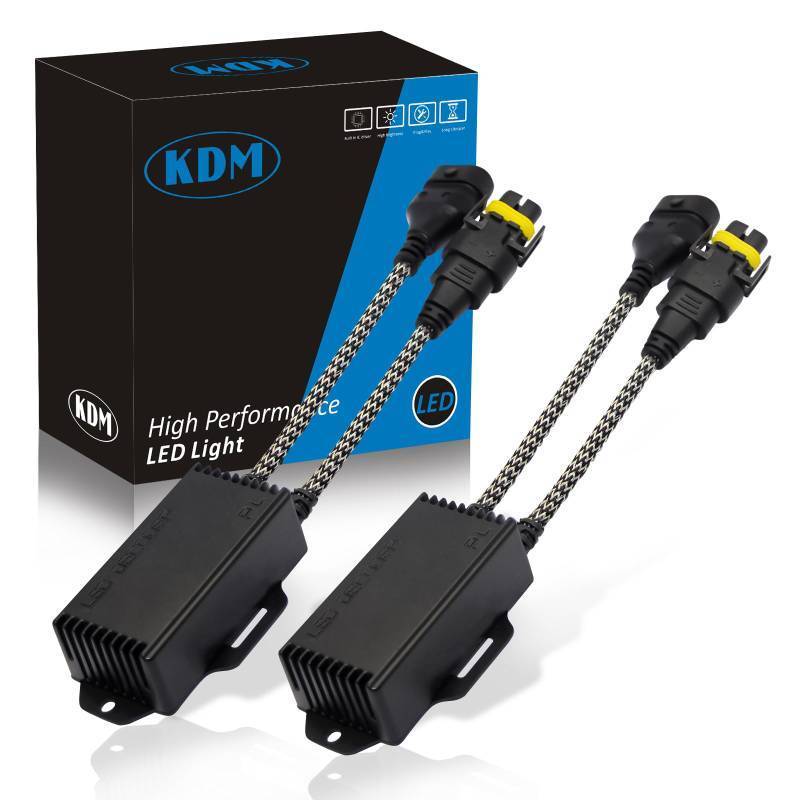 lot 10184 image: KDM H8 H9 H11 LED Light Decoder Canbus,Anti Flickering Error Free Load Resistor Harness,LED Warning Canceller Resistor Adapter,2Pack