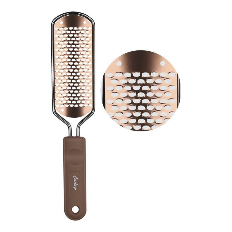 lot 10187 image: Foot File Foot Scrubber Pedicure - Callus Remover for Feet Easkep Professional Grater Rasp Foot Scraper Corns Callous Removers Cracked Dead Skin Remover for Dry and Wet Feet (Golden)