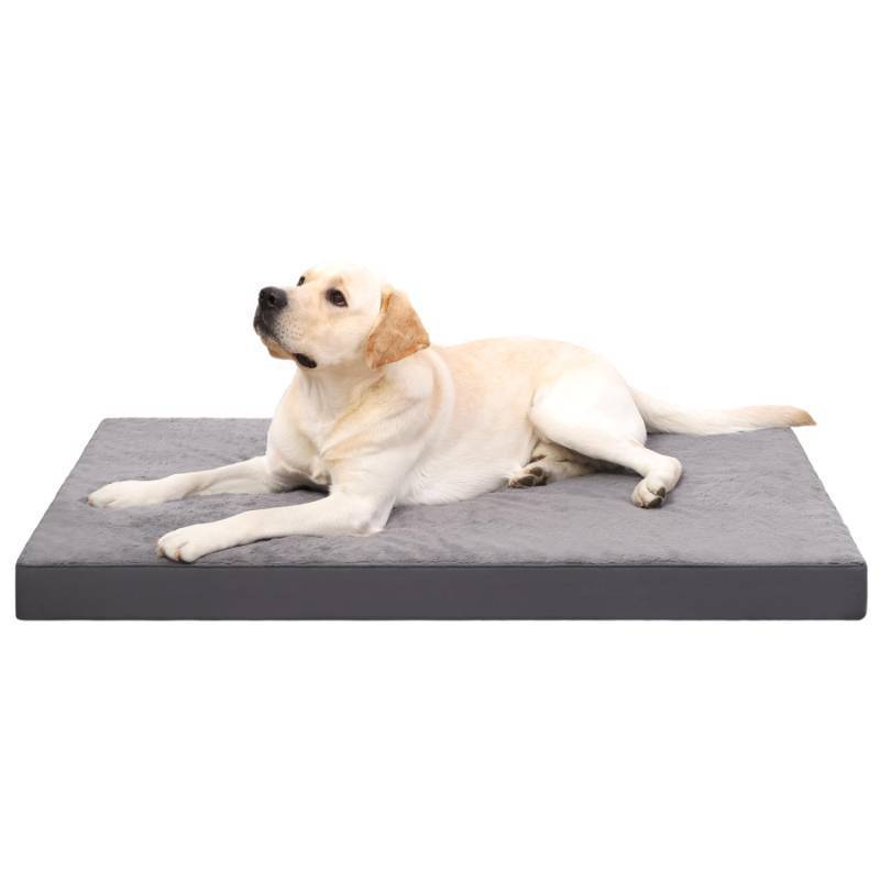 lot 11091 image: KSIIA Orthopedic Dog Crate Bed - Waterproof, Washable Dog Bed with Egg Crate Foam & Removable Cover, 35 x 22 Inch, Dark Gray